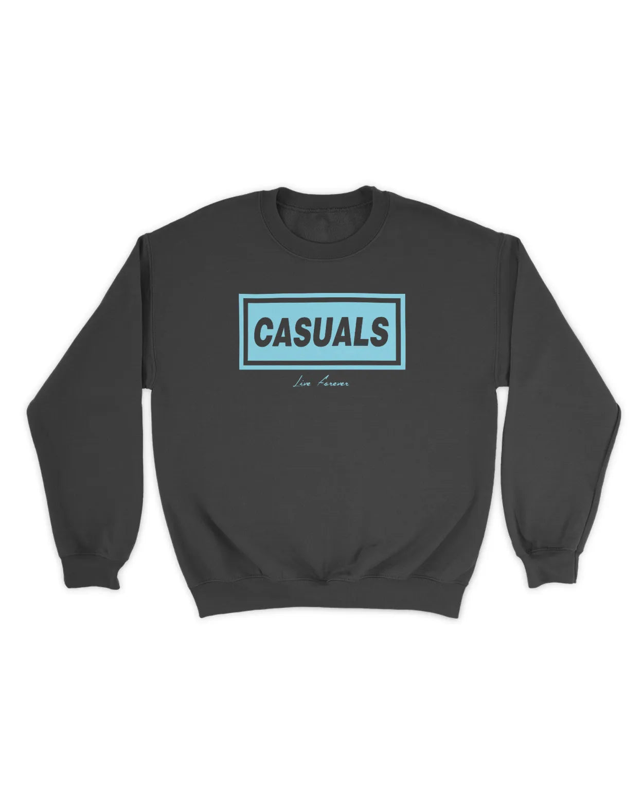 Category C Graphic Sweatshirt – Live Forever | White, Black, Navy