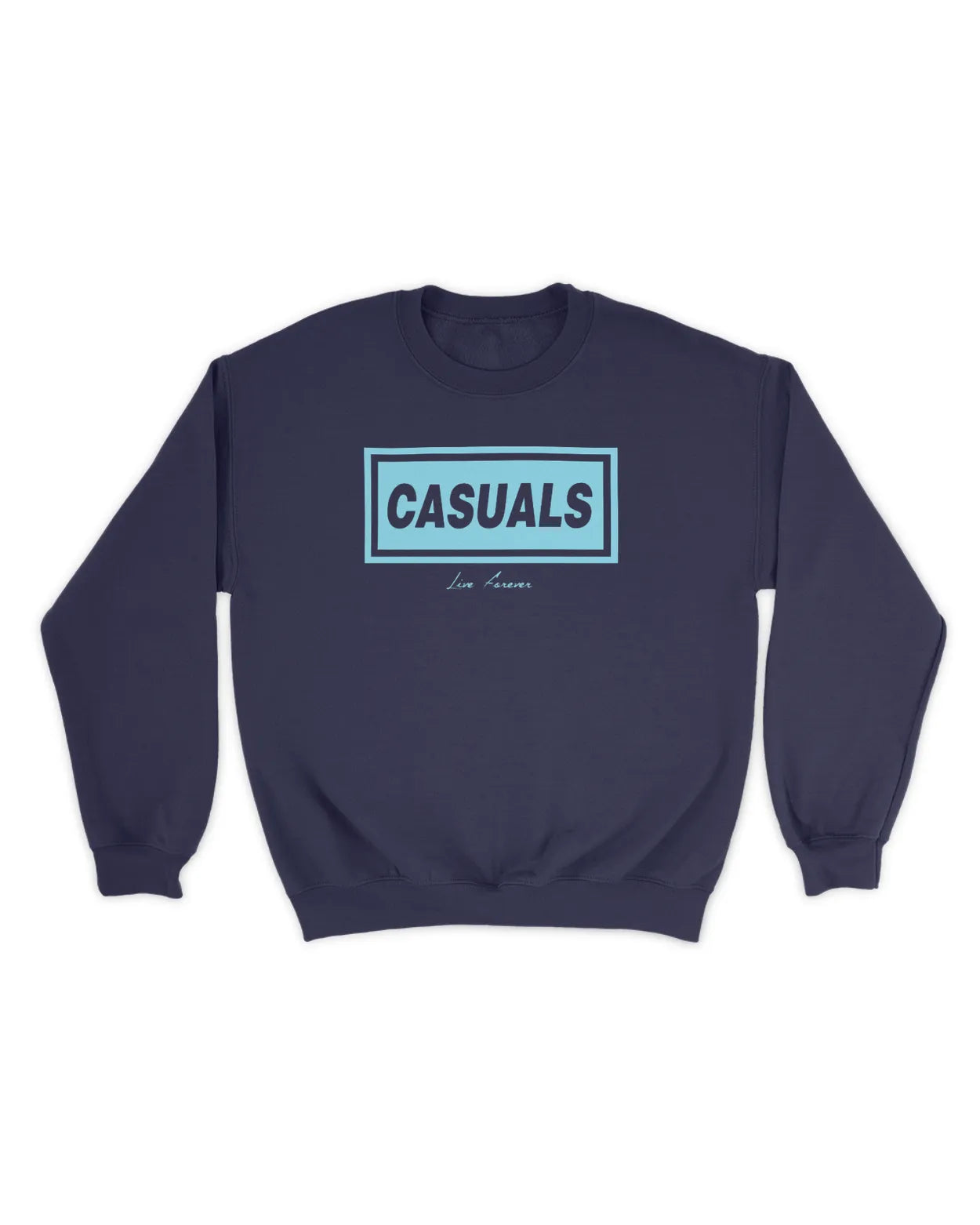 Category C Graphic Sweatshirt – Live Forever | White, Black, Navy