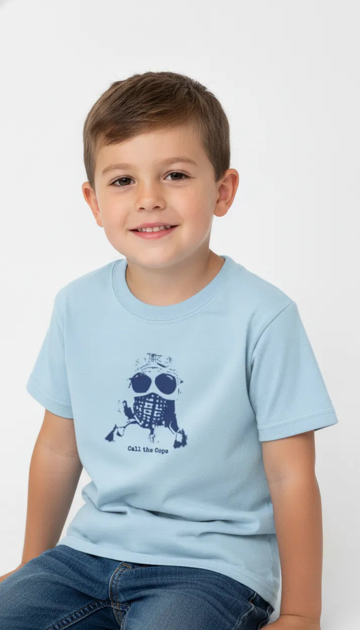 Category C Kids Graphic T-Shirt – Call The Cops | White, Black, Navy