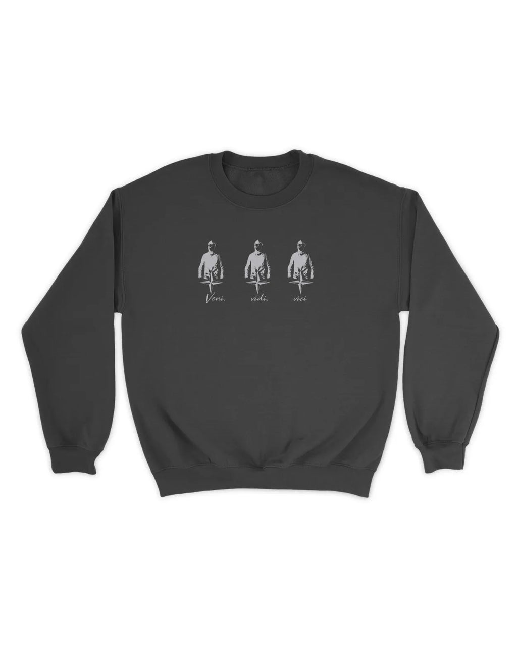 Category C Graphic Sweatshirt – Veni Vidi Vici | White, Black, Navy