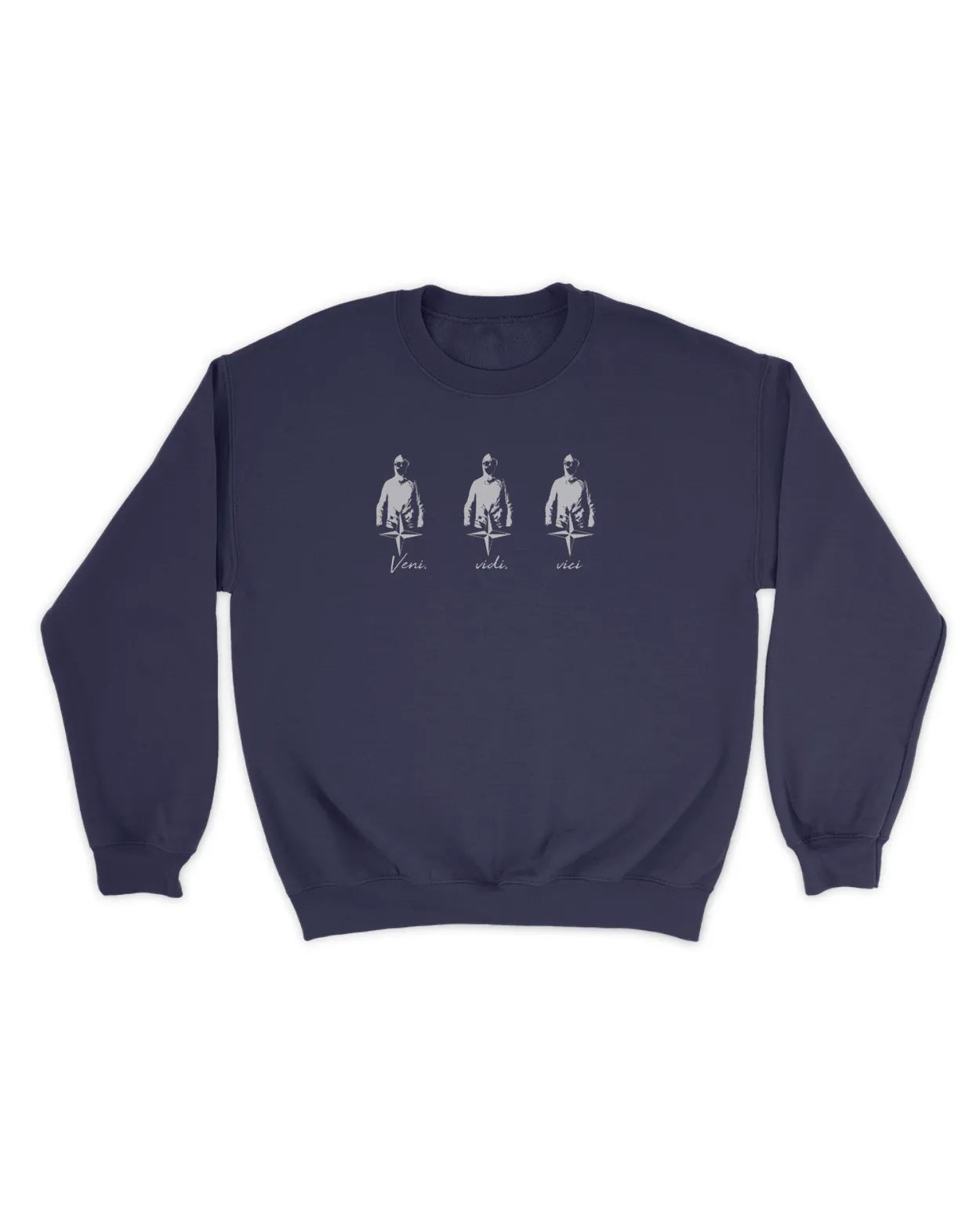 Category C Graphic Sweatshirt – Veni Vidi Vici | White, Black, Navy