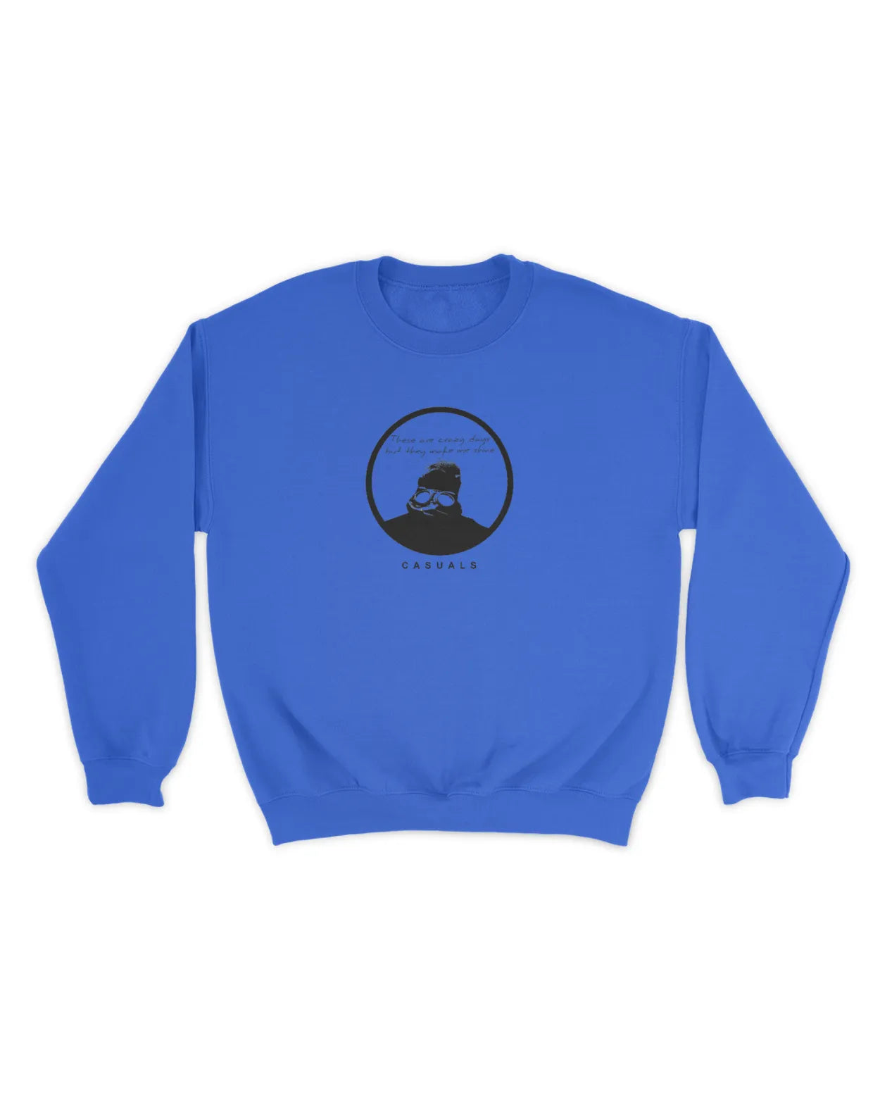 Category C Graphic Sweatshirt – Crazy Days | White, Black, Navy