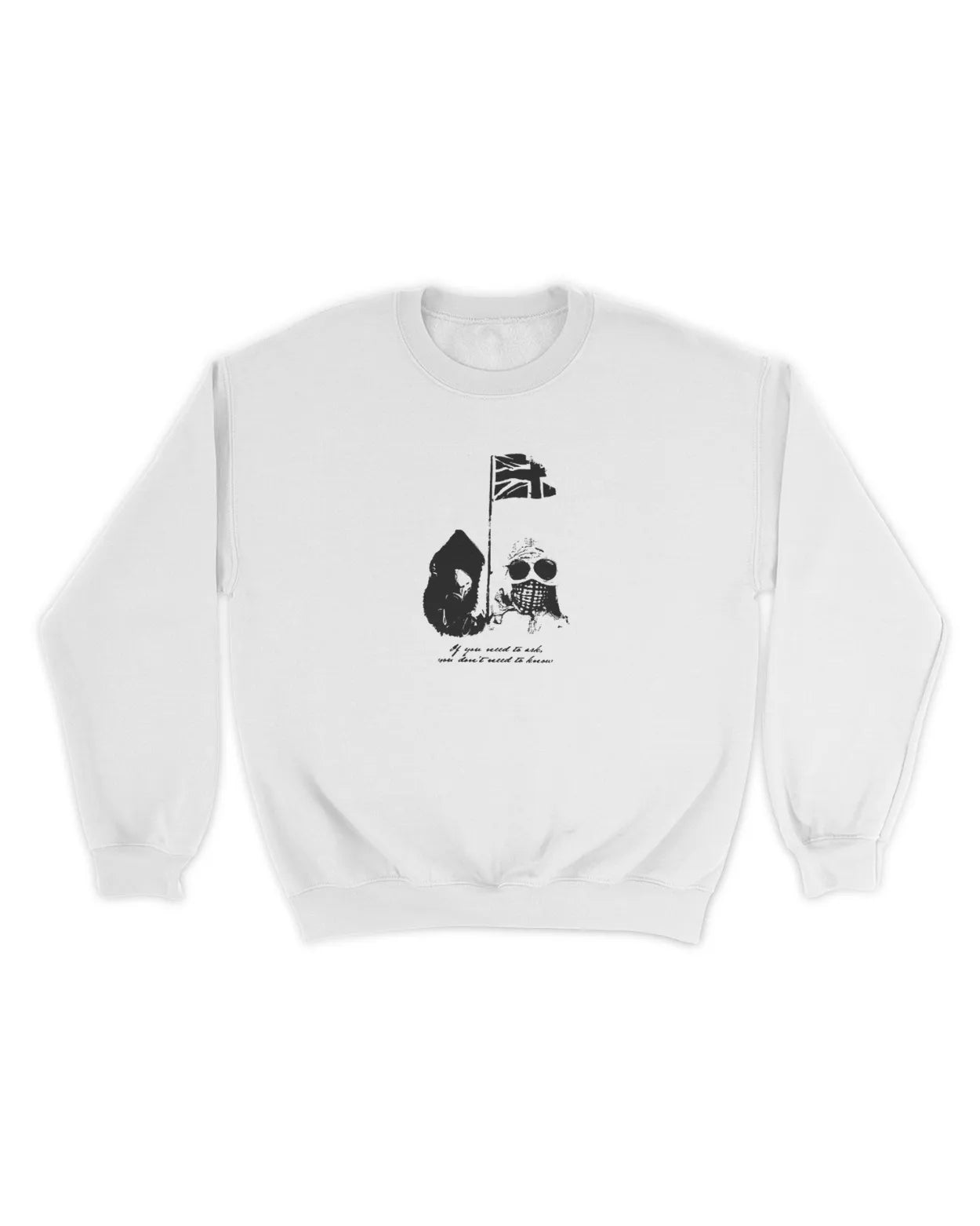 Category C Graphic Sweatshirt – Our Flag | White, Black, Navy