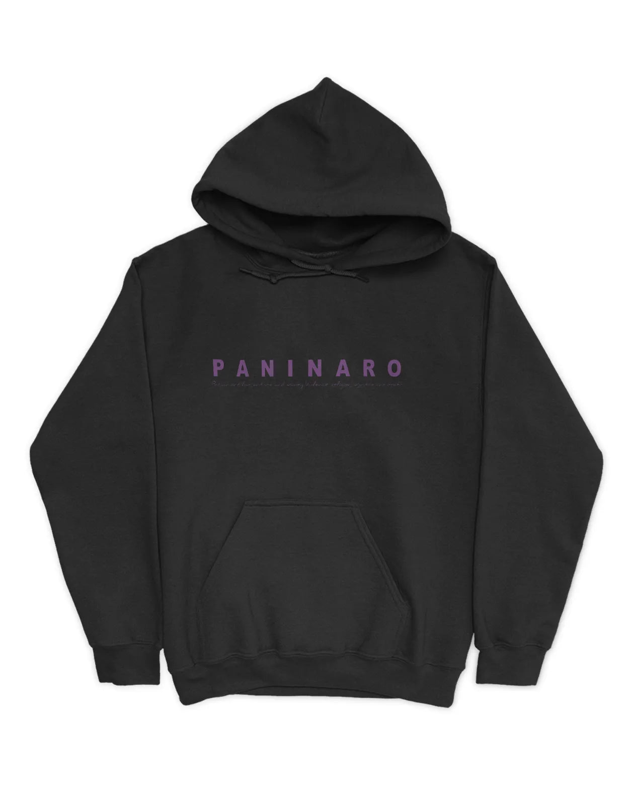 Category C Graphic Hoodie – Paninaro Script | White, Black, Navy