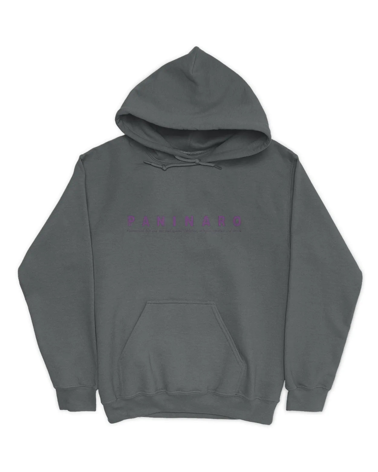 Category C Graphic Hoodie – Paninaro Script | White, Black, Navy