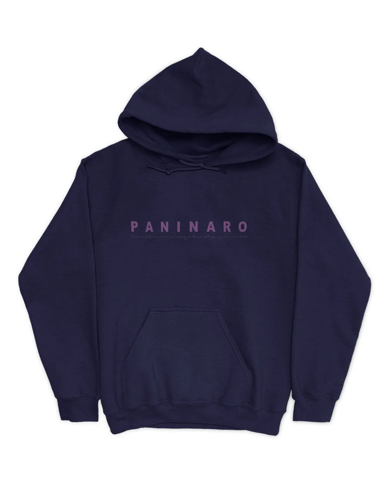 Category C Graphic Hoodie – Paninaro Script | White, Black, Navy