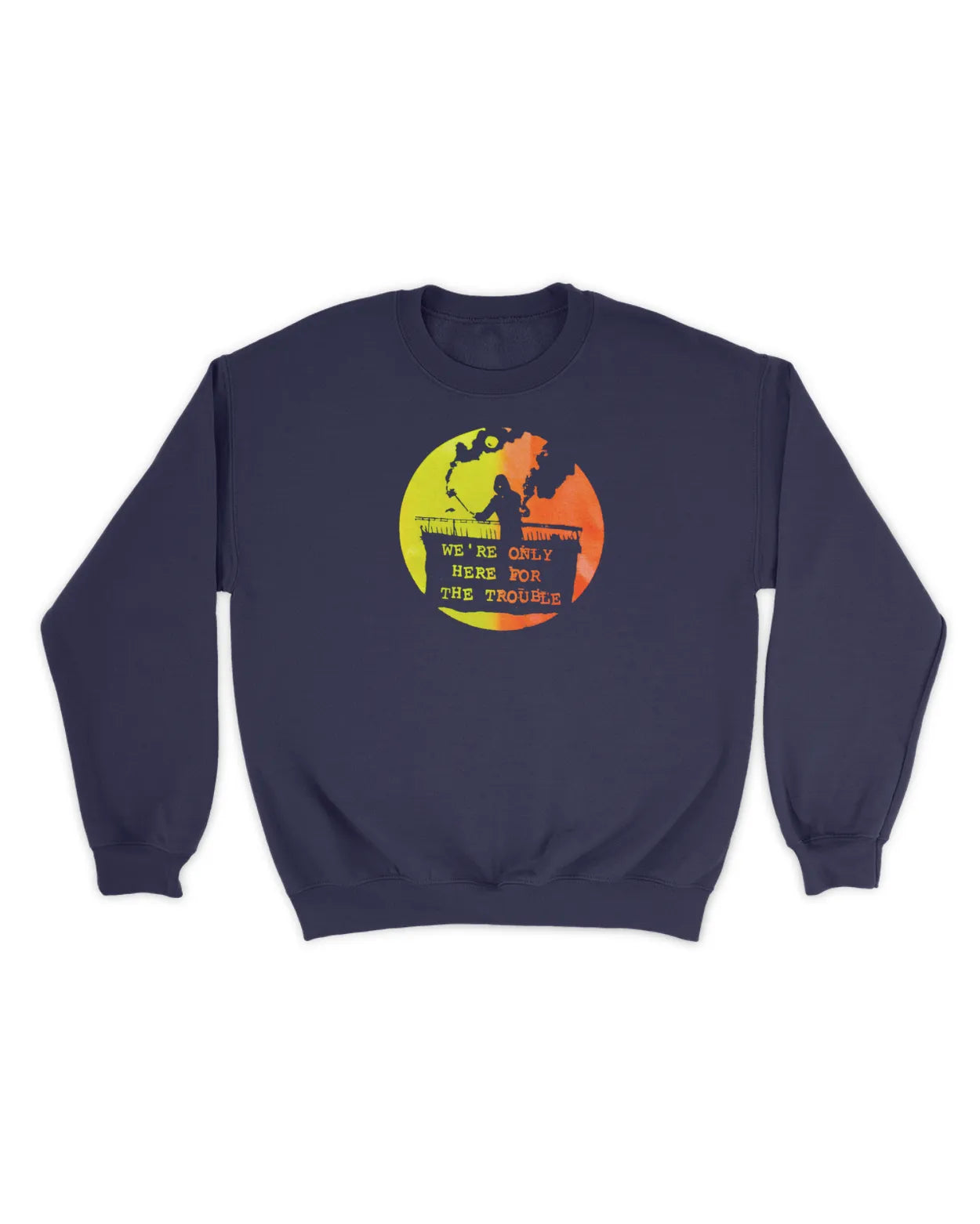 Category C Graphic Sweatshirt – Trouble | White, Black, Navy
