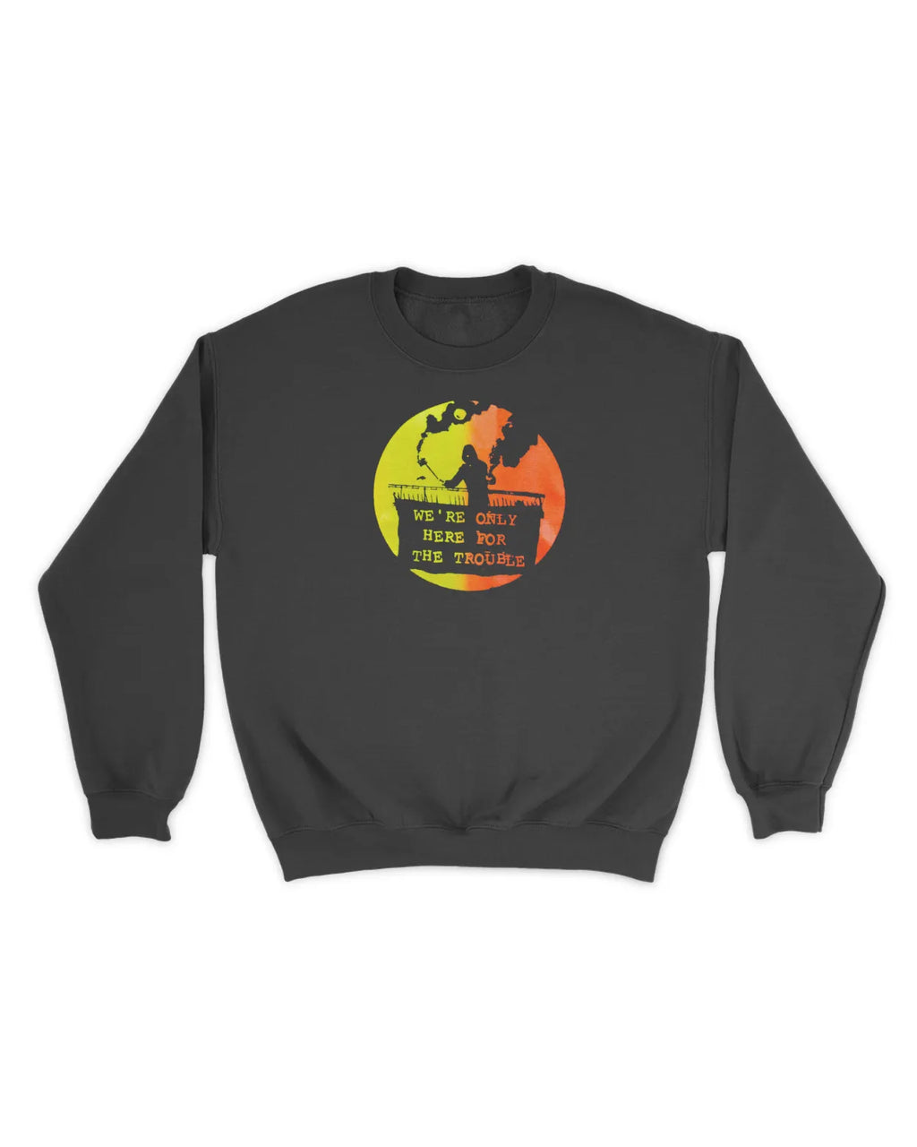 Category C Graphic Sweatshirt – Trouble | White, Black, Navy
