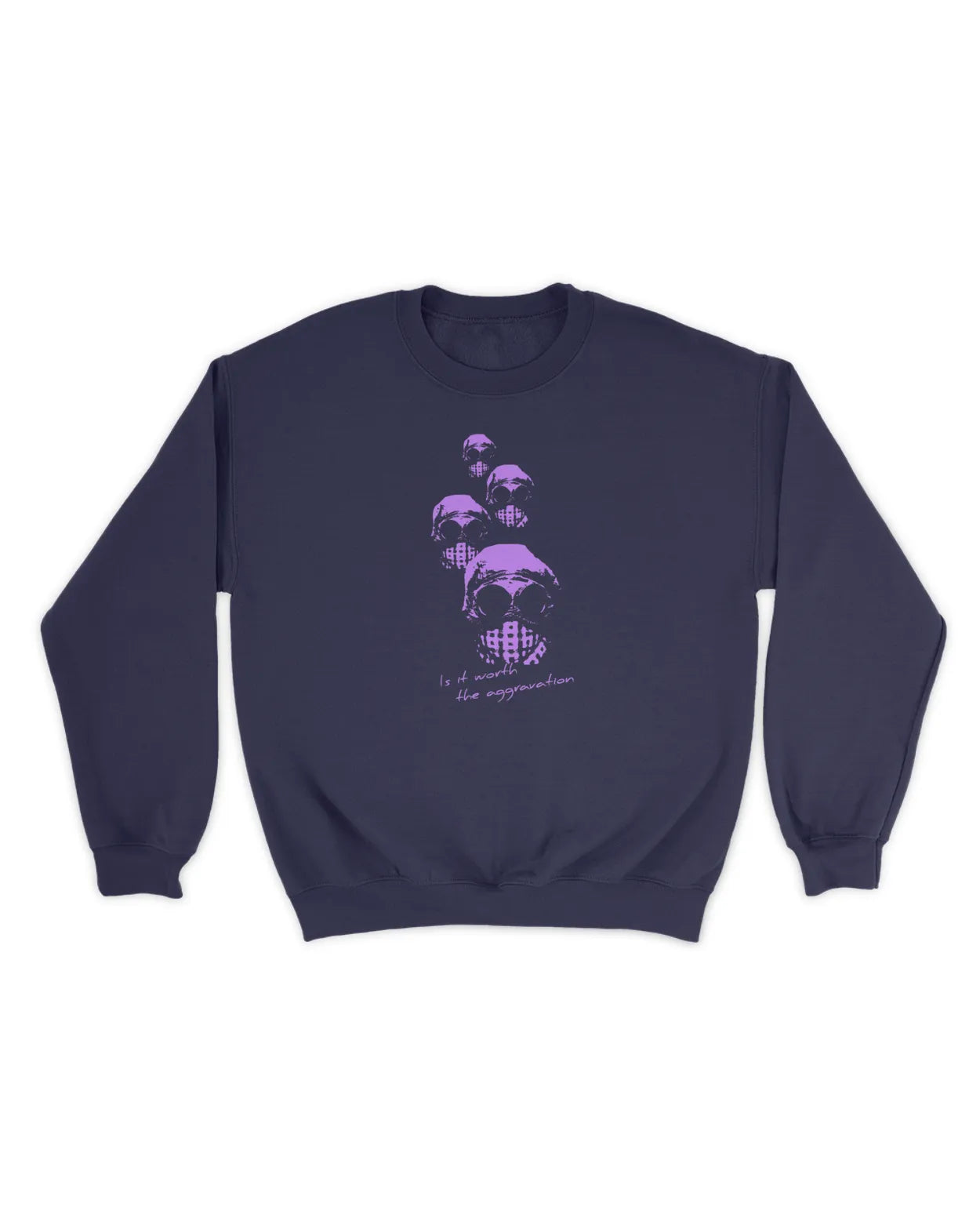 Category C Graphic Sweatshirt – Aggravation | White, Black, Navy
