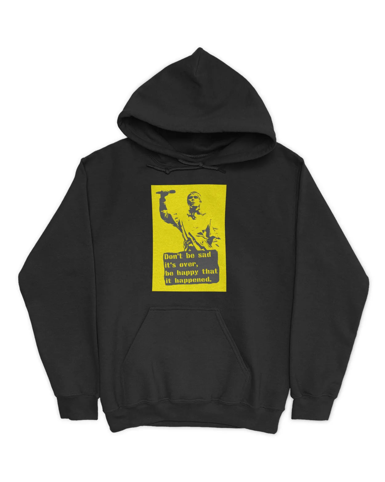 Category C Graphic Hoodie – Be Happy | White, Black, Navy