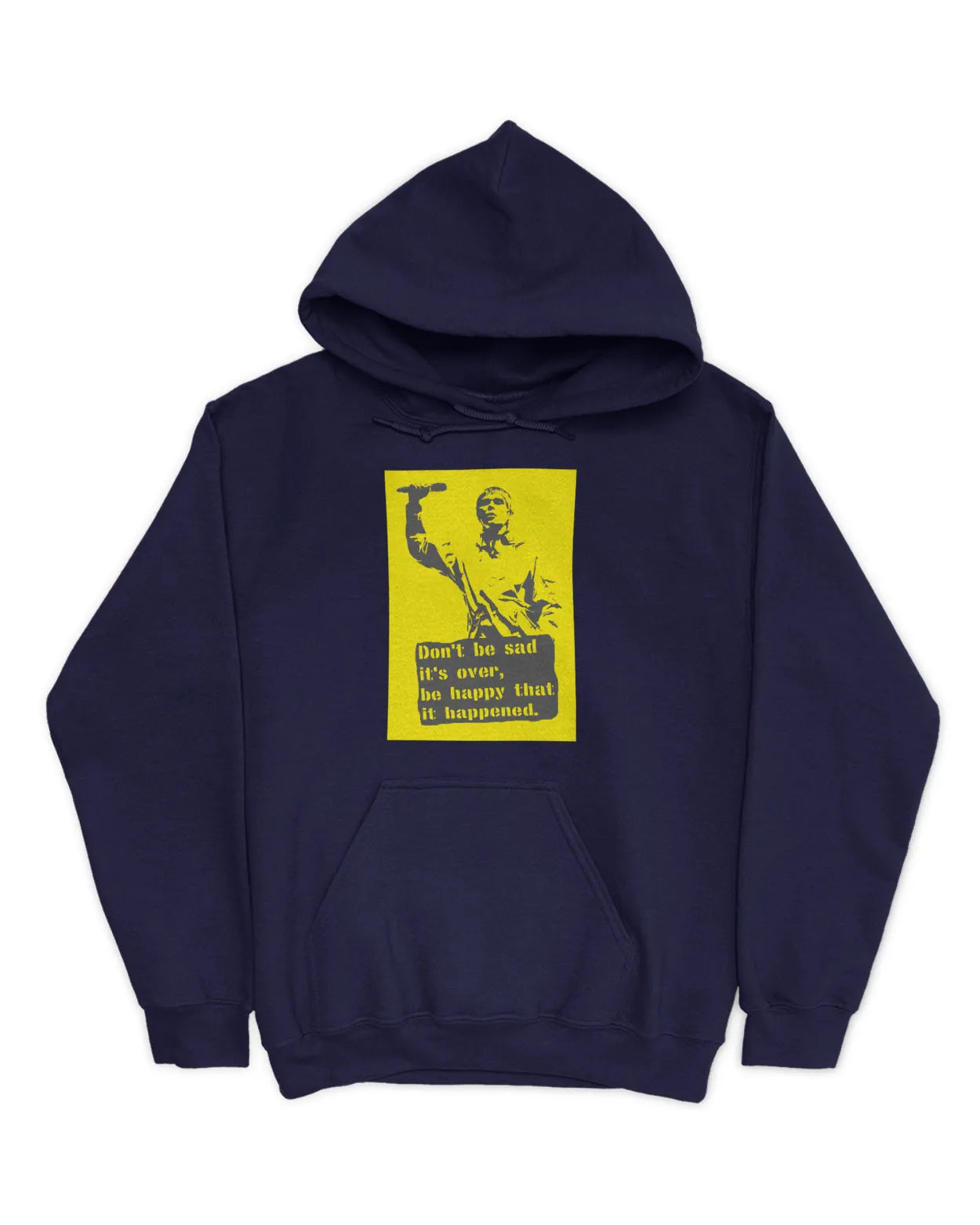 Category C Graphic Hoodie – Be Happy | White, Black, Navy