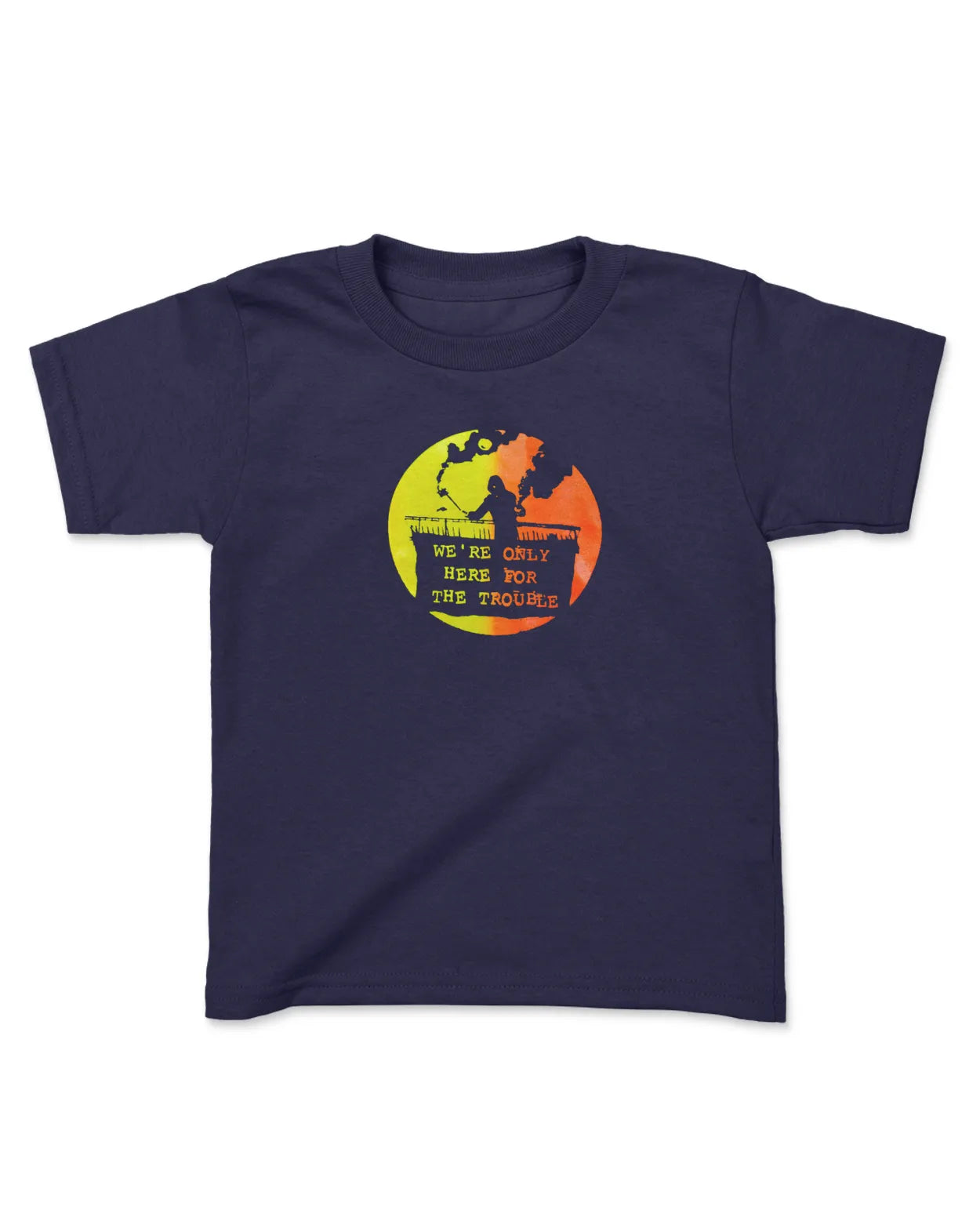 Category C Kids Graphic T-Shirt – Trouble | White, Black, Navy
