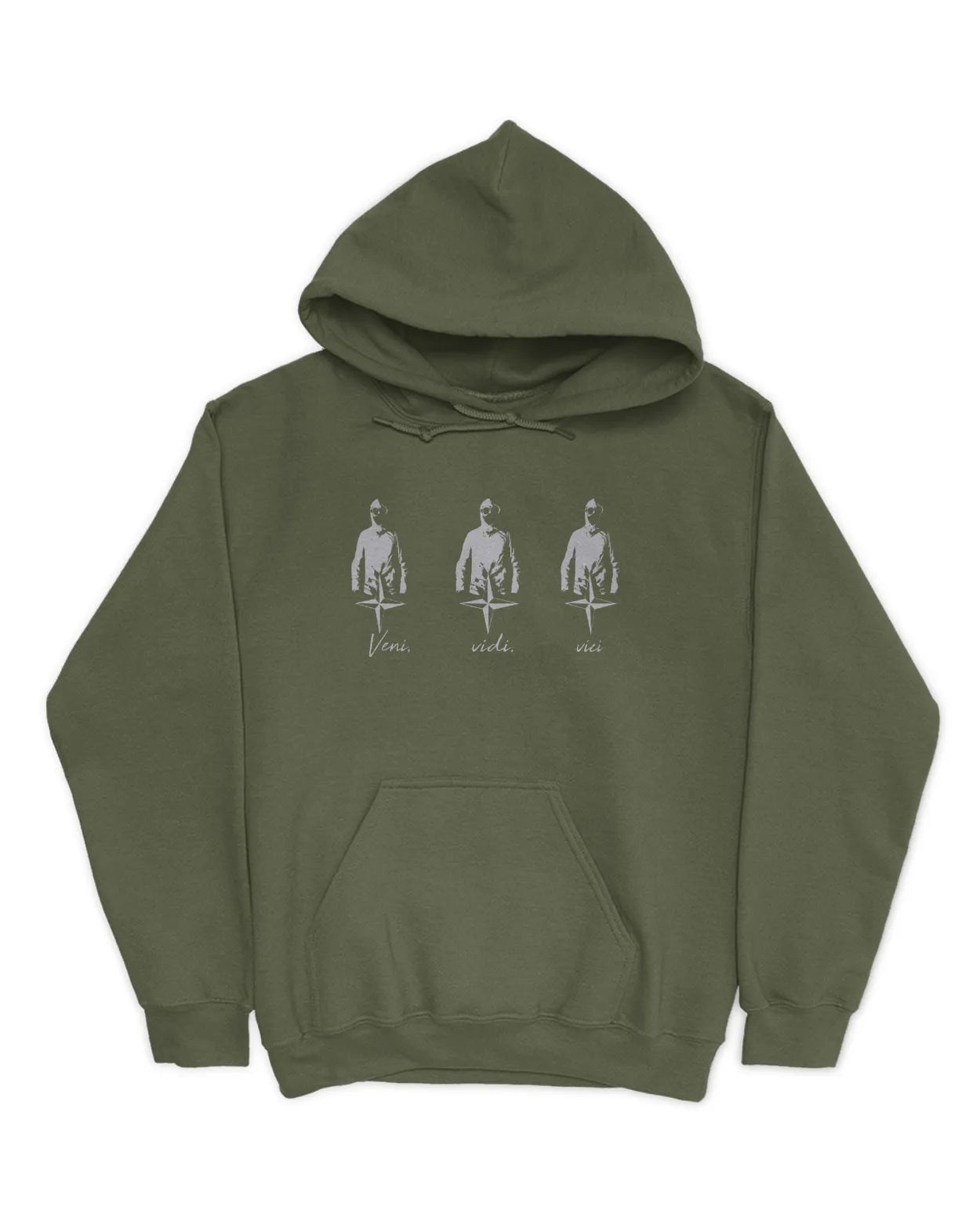 Category C Graphic Hoodie – Veni Vidi Vici | White, Black, Navy