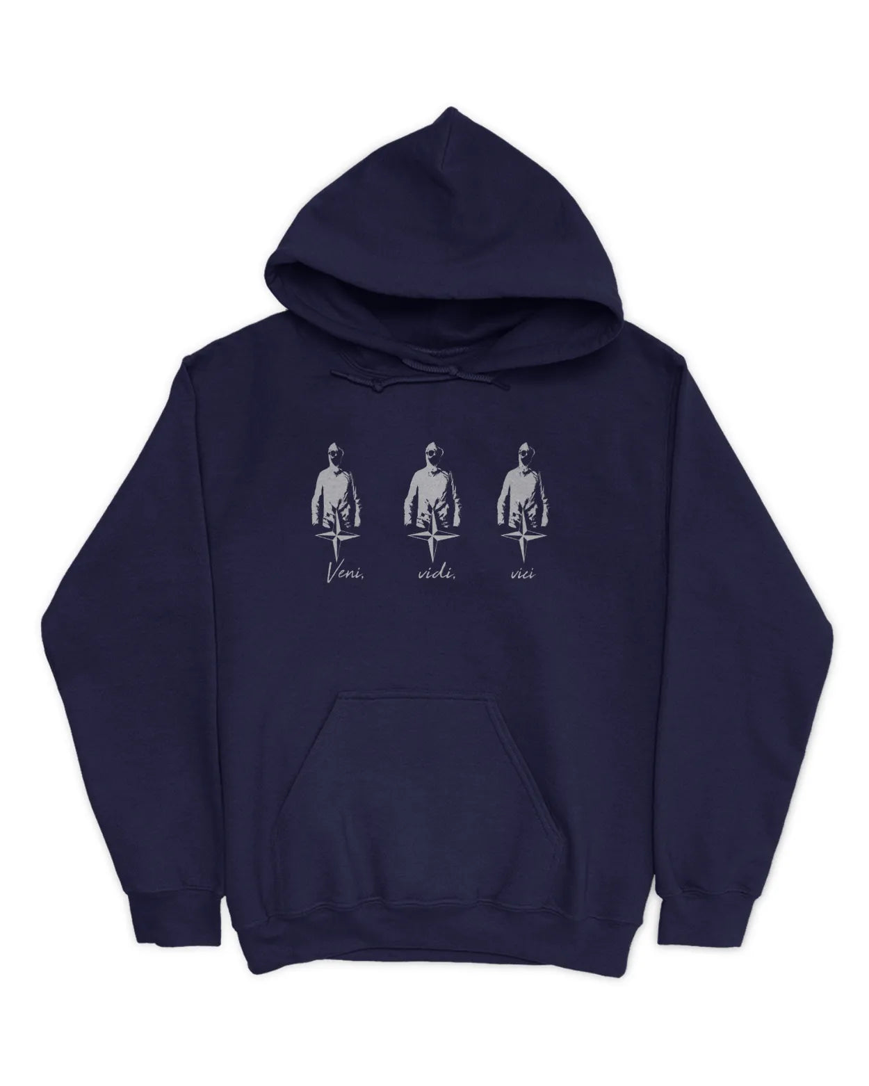 Category C Graphic Hoodie – Veni Vidi Vici | White, Black, Navy