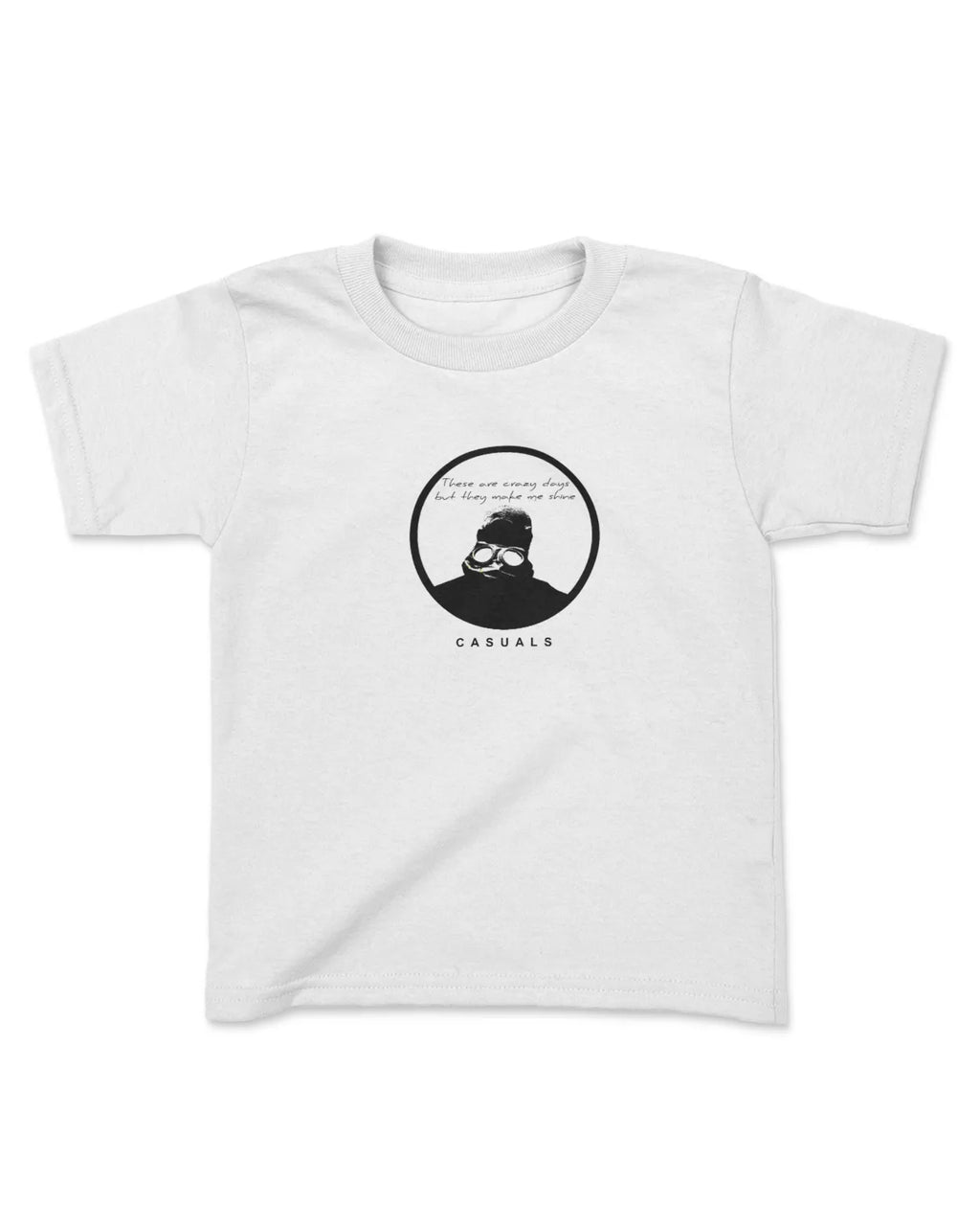 Category C Kids Graphic T-Shirt – Crazy Days | White, Black, Navy